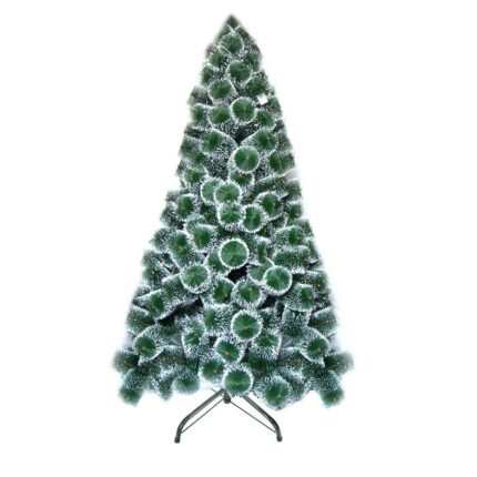 Brad Artificial 120 cm, pin bogat cu varfuri albe, suport metalic - A1