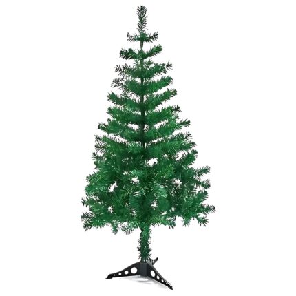 Bradut artificial Promerco®, pentru Craciun, 90 cm inaltime, fara ornamente, design usor de modelat, crengute dense, verde