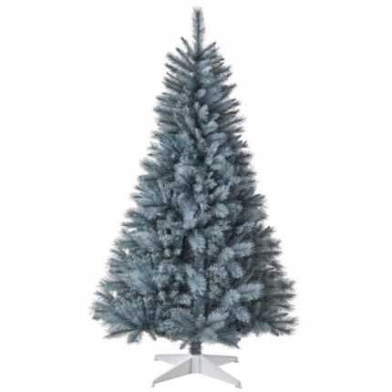 Brad artificial Christmas Deluxe by Sersimo, Silver, argintiu lucios, 200cm