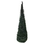 Brad artificial de Craciun pliabil NOVOKIDS Pop-up Tree, Cu ace lungi, Coroana bogata, Inaltime 120 cm, Suport inclus, Pom de Craciun, Ecologic, Verde