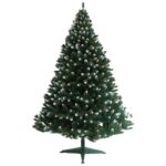Brad Artificial de Craciun Mont-Blanc Verde cu Conuri Naturale si Varfuri Albe 180cm