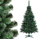 Brad de Craciun, Kadax, PVC/Plastic, Cu suport, 220cm, Verde