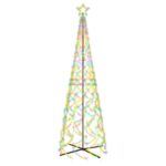 Brad de Craciun conic vidaXL, 500 LED-uri, multicolor, 100x300 cm