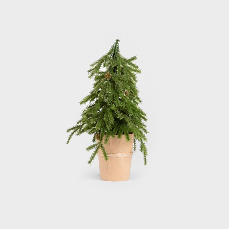 Pom de Craciun VERITY verde in carcasa de hartie 25 cm HOMLA