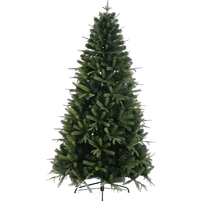 Brad artificial bogat de craciun premium, inaltime 2.10 m, verde, suport metalic inclus, 1172 ramuri