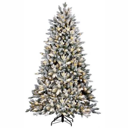 Brad artificial, Canberra Premium Flock Smart LED, Royal Christmas, 2716 ramuri, 650 leduri, aspect natural, 270 cm