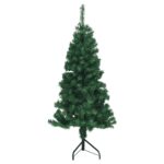Brad de Craciun artificial de colt vidaxl, verde, 150 cm, PVC, 1 kg