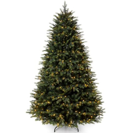 Brad de Craciun premium cu LED, ramuri 3D, suport metalic inclus, Ego-Normandian PE, dimensiunE 300 cm