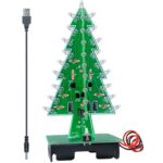 Kit asamblare brad de Craciun, LED 7 culori, CTR-30C, Plastic, Verde