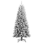 Brad de Craciun artificial cu zapada pufoasa vidaXL, 150 cm, PVC&PE