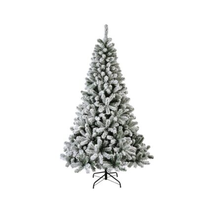 Brad artificial de lux Viena imperial, 210 cm, diametru 126 cm, 835 crengute, aspect nins, zapada premium, stand metalic