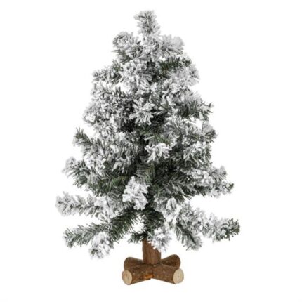 Brad Decorativ de Craciun pentru Masa, 70 de Ramuri, Baza din Lemn, 60 cm