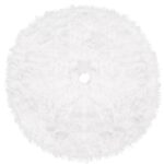 Covoras pentru brad 115 cm Wonderland White Deluxe