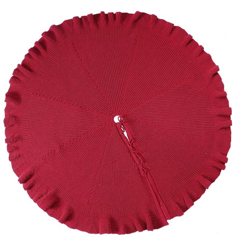Covor pentru brad de Craciun, rosu, 122cm