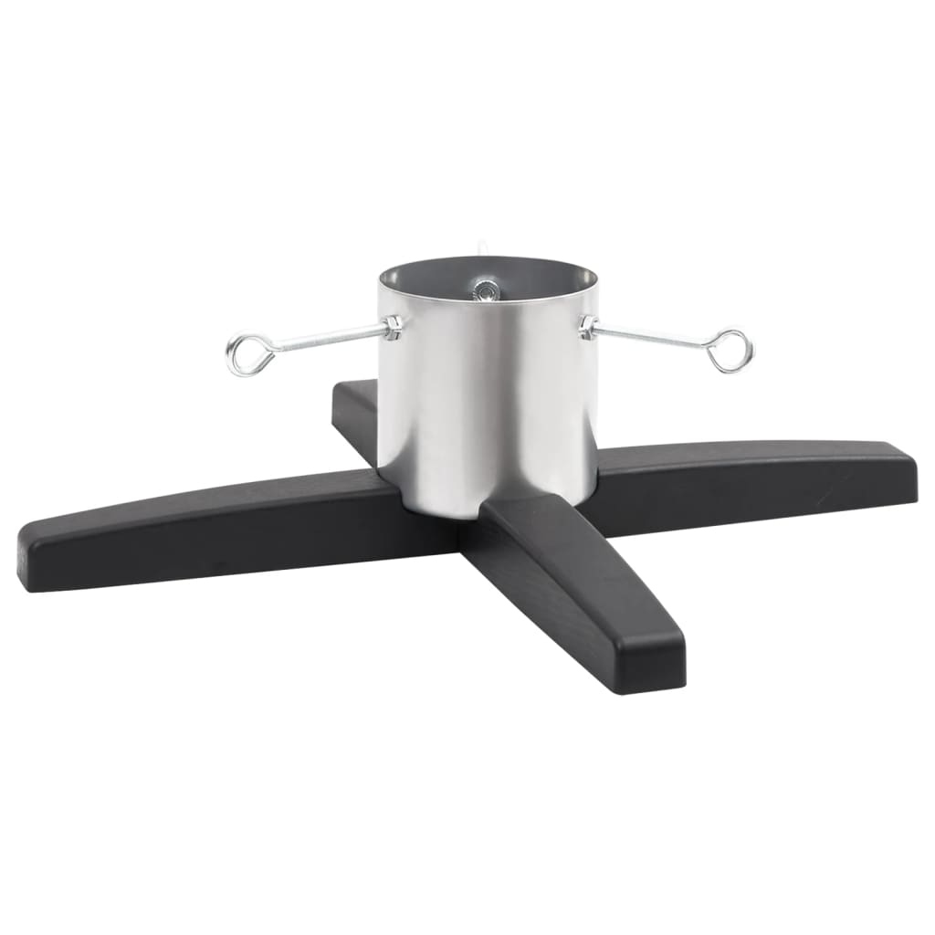 res_cbb7002cb4ce9cb517173a81a115cb6b Suport brad de Craciun vidaXL, o baza incrucisata, Potrivit pentru bradul natural, 55x55x15,5 cm, Plastic, metal