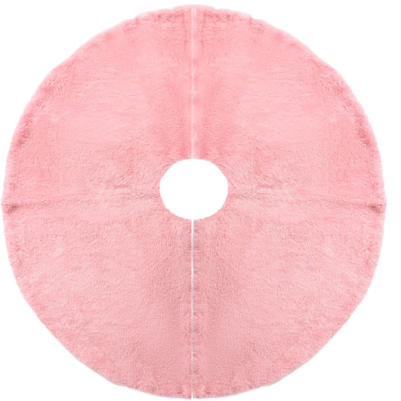 res_aaee3ab375dc3222eb1d6f6b3a92d379 Covoras pentru bradul de craciun, roz, diametru de 120 cm