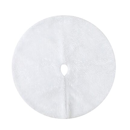 Covor pentru brad de Craciun, AMRINUGL, alb, 90cm, din plus lung