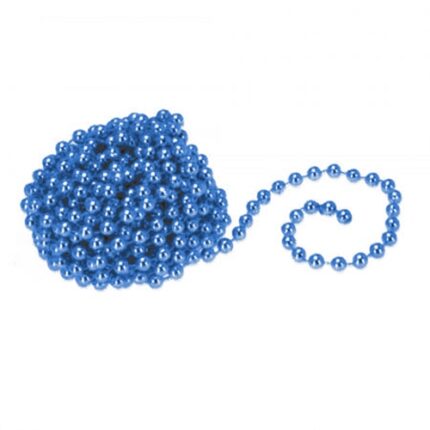 Sirag margele decorative eNoelle, albastru, 3 m x 10 mm