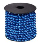 Sirag margele decorative de Craciun, pentru brad, 8mm x 10m, albastru