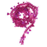 Beteala Holly inimioare cu reflexii 6cm x 2m, roz