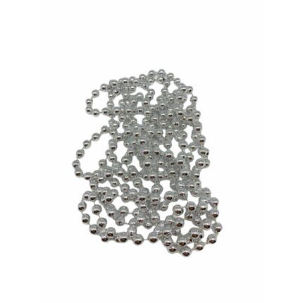 Ghirlanda din margele brad, Craciun, Plastic, Argintiu, 250cm