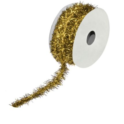 Panglica decorativa pentru bradul de Craciun, snur, sampaniei, 5 m
