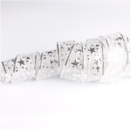 Panglica Decorativa Argintie WTO®, Iluminare LED, Lungime 10 m, 100 LED-uri Lumina Calda