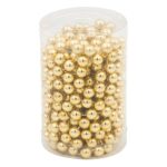 Margele decorative de brad, aurii, 8 m