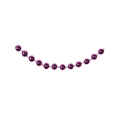 Ghirlanda decorativa pentru bradul de Craciun, perle mov, 8 m