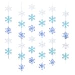 Set de 6 ghirlande pentru Craciun LOOPES, model fulgi de zapada, hartie, multicolor, 12 x 190 cm