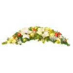 Arcada/Ghirlanda de Craciun, cu lumini, vidaXL, PVC, LED, 90 cm, Multicolor