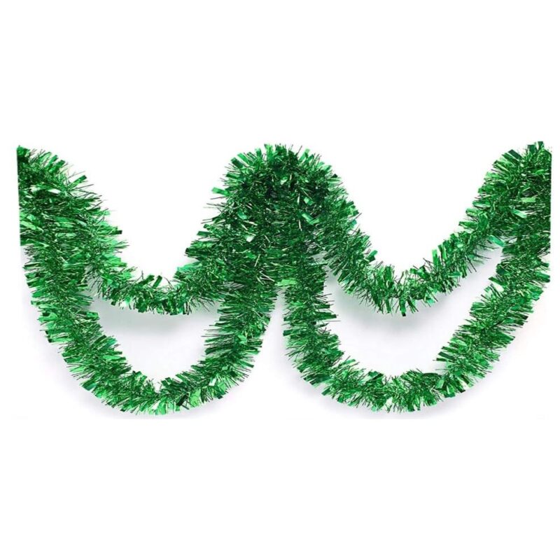 Set 5 buc beteala Craciun, plastic, verde, 2mx8cm