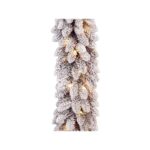 Ghirlanda de Craciun artificiala nedecorata zapada alba DELUXE Viola cu iluminare LED 270 cm