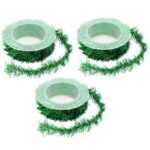 Set 3 role beteala de Craciun, Mmgoqqt, 3 x 150 cm, Verde
