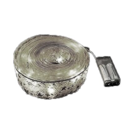 Fasie luminoasa de Craciun, AMRINUGL, 20 LED-uri, argintie, 2 metri