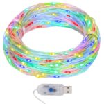 Instalatie luminoasa 400 micro LED multicolor vidaXL, 8 functii, 40 m