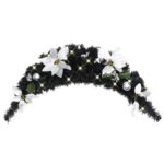 Arcada de Craciun cu lumini LED vidaXL, negru, 90 cm, PVC