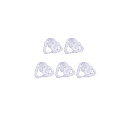 Set de 5 ghirlande pentru Craciun Tazzor, pene de curcan, alb, 2 m