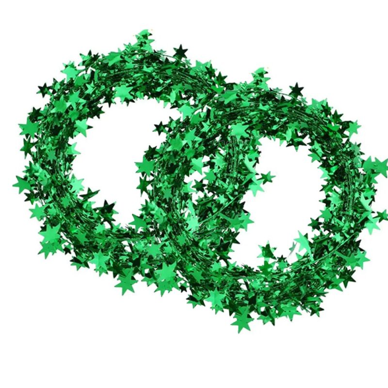 Set 2 ghirlande festive Cozevdnt, stele cu efect sclipitor, multicolor, plastic