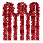 Set de 6 ghirlande pentru Craciun Sumind, PVC, rosu, 2 m