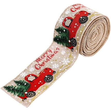 Set 2 role panglica Craciun, Mmgoqqt, 5cm x 5m, Multicolor