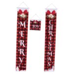 Banner de Craciun AMRINUGL, instalare convenabila, 2 gauri pentru greutati, 30x150cm