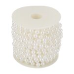 Ghirlanda cu margele de Craciun, Mmgoqqt, PVC, 25 m, Alb