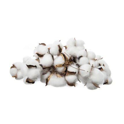 Floare artificiala, bumbac cu sarma, 9 cm, alb