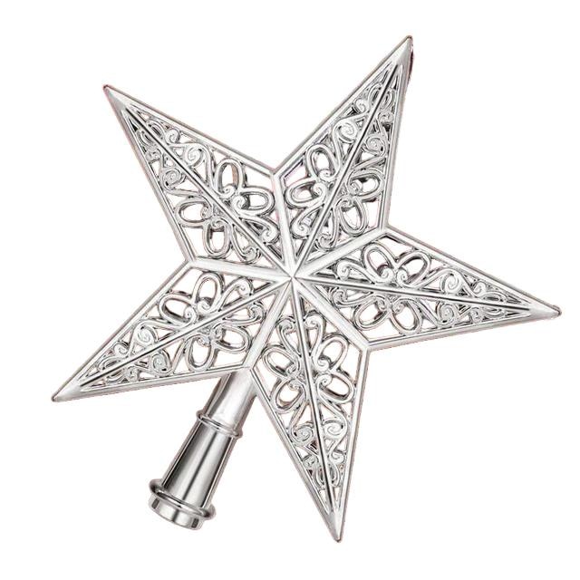 Varf de brad, PrzydaSie, Plastic, 21x20 cm, Argintiu