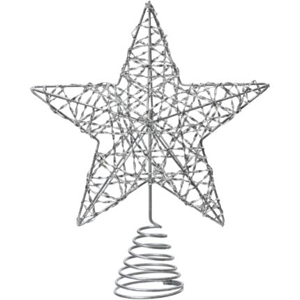 Varf de brad Kaemingk, 20x5xH23 cm, metal, finisaj satinat, argintiu