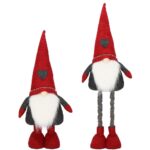 Figurina Craciun, Spiridus, picioare telescopice, inaltime extensibila 51-70cm