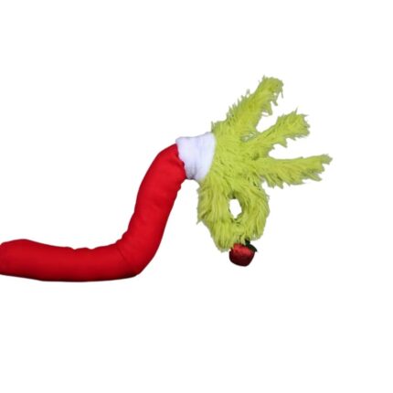 Figurina Elf de Craciun, ornamente brad Craciun, Bumbac, 70 cm, Verde/Rosu