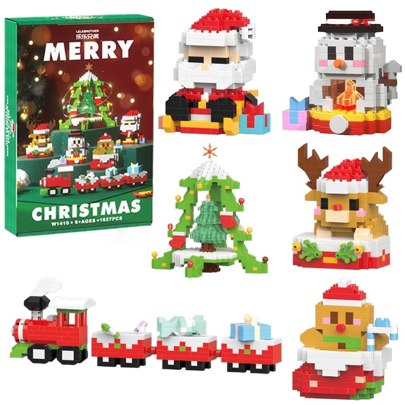 res_04f7a74f5e6c308dc964ddcedbdf9f08 Set 6 jucarii de constructie de Craciun, Yingyun®, Decoratiuni, Multicolor