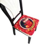 Perna cu burete pentru scaun, model Craciun, 1688-3, 30x30, rosu